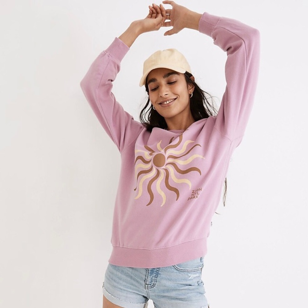 NWOT Madewell Parks Project Unisex Zion Sun Organic Cotton Crewneck Sweatshirt